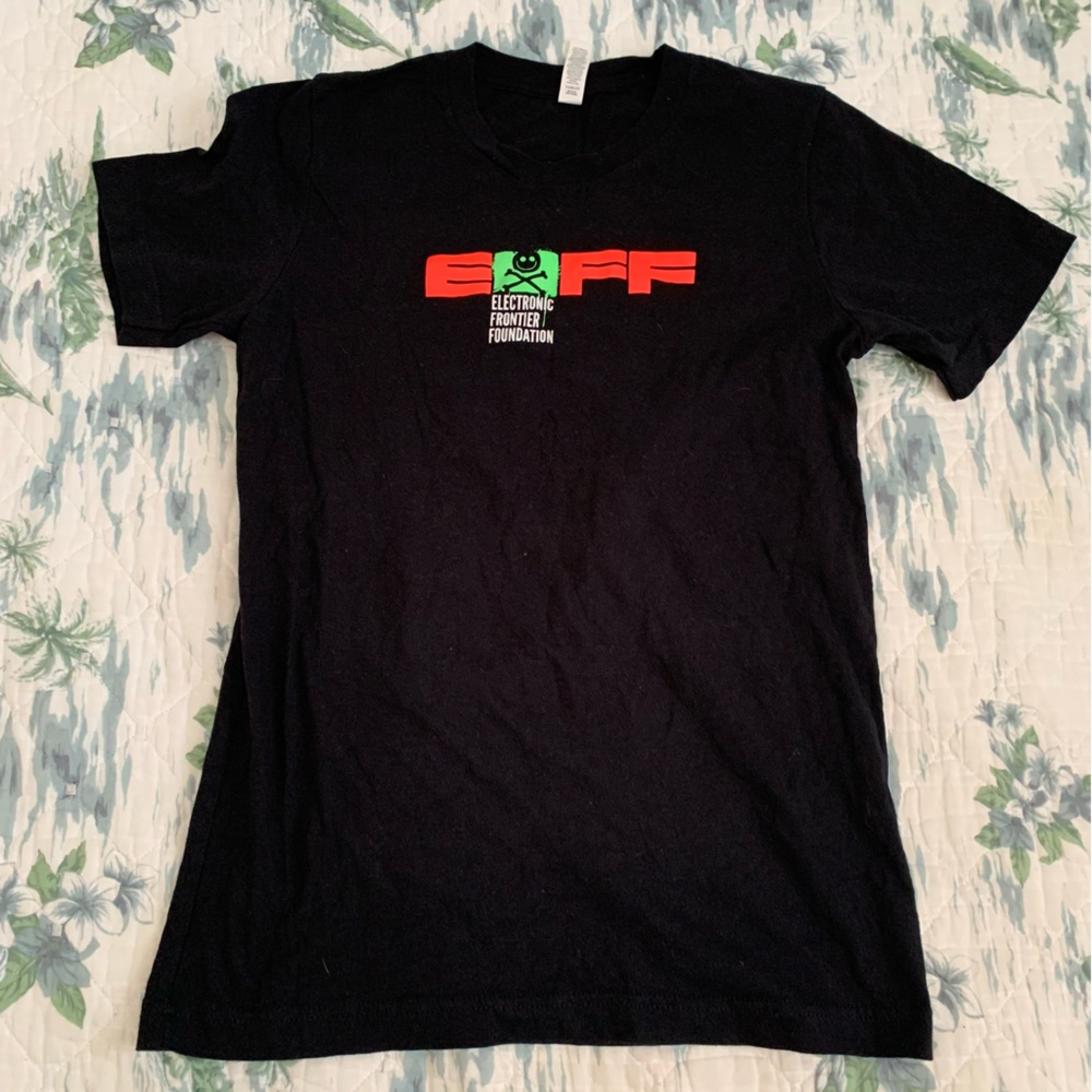 EFF Electronic Frontier Foundation T Shirt Tee XS Black